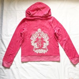 COPY - JUICY COUTURE PINK VELOUR CRYSTAL TRACK JA…